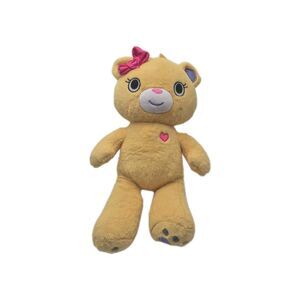 Build-A-Bear Yellow Teddy Bear Plush Kabu Bearnice Kawaii Pink Bow 17" F8